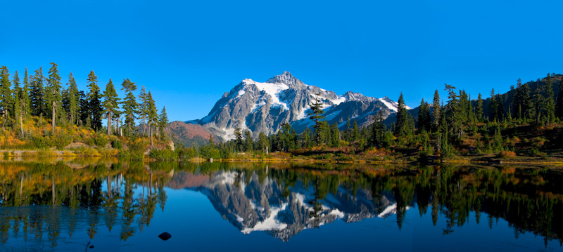 Mount Shuksan Reflected In Picture Lake